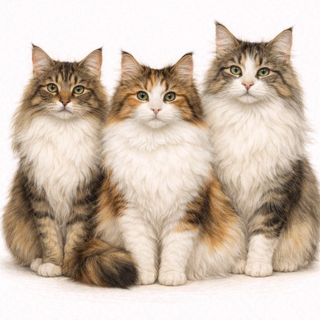 猫のグリコーゲン蓄積病に多い猫種|ノルウェージャンフォレストキャット